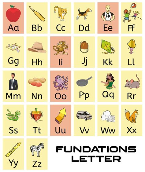 Free Printable Fundations Letter Cards